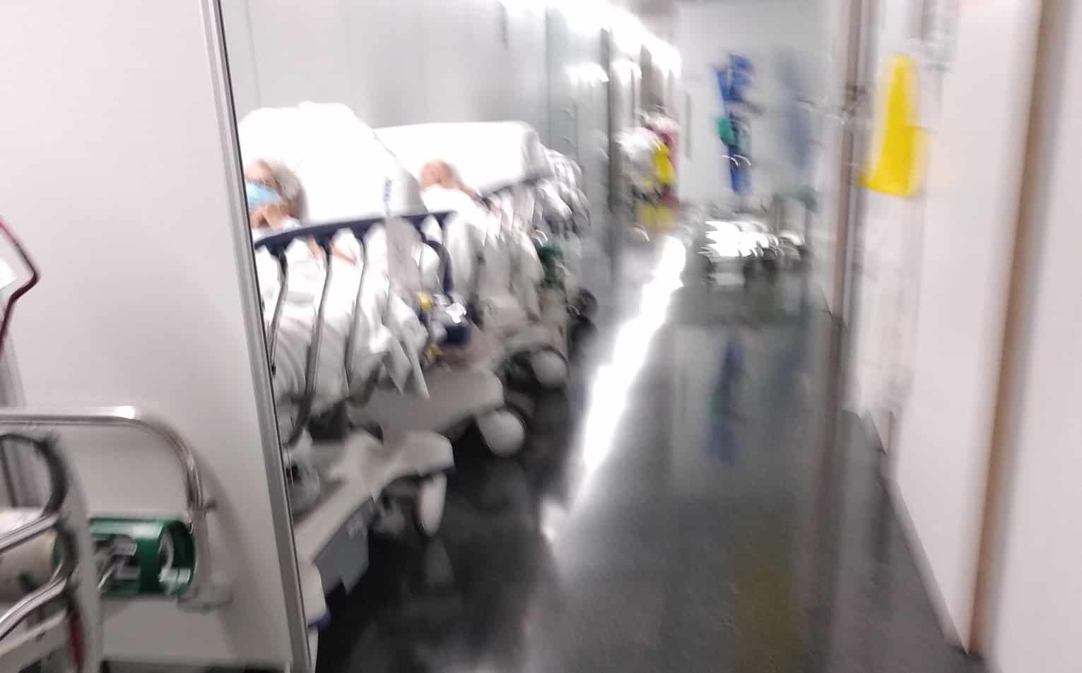 Couloirs des urgences de l'Hospital de Mar (19 octobre 2020)